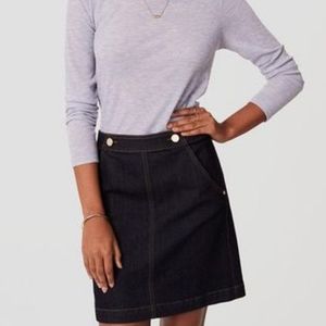 Ann Taylor Denim 2 button Sailor Skirt Women's 0